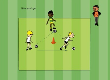 give and go with team mates