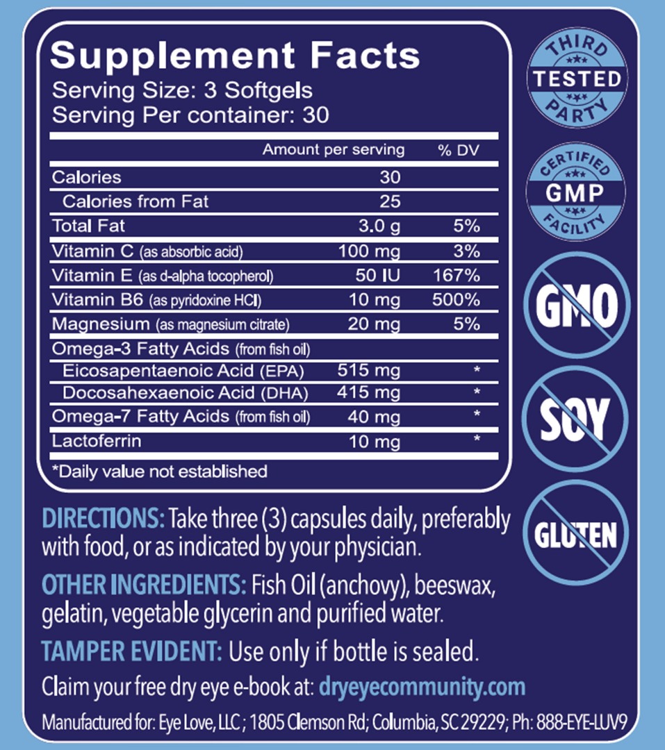 Free Omega3 for Eye Health Just Pay Shipping Eye Love The Sun