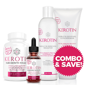 Combo - The Ultimate Hair Care System - 1 Bottle of Kerotin Hair Capsules, Argan Oil, Shampoo, Conditioner + FREE Shipping