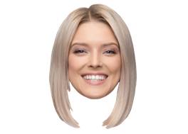 girl's smiling face