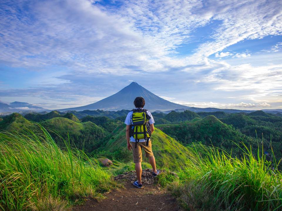 a boy in the nature